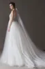 2020 Robes De Mariée Élégantes Col En V Sans Manches En Dentelle Appliqued Robe De Mariée Froncée Sexy Dos Nu SweepTrain Custom Made Robes De Mari￩e