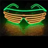 Led Party Glowing glasses EL Wire Fluorescent Flash Glass With Window Easter Graduation Birthday Bar Decorative Luminous Bar Eyewear