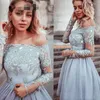 Grey Lace Cheap Graduation Dresses Cheap Ball Gown 2019 Long Sleeve Illusion Off Shoulder Short Prom Homecoming Sweet 16 Dress Vestido