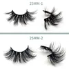 25mm Mink 6D Eyelashes with Tweezers Clip Big lashes 3 Pairs Natural Long Thick Handmade Lashes Hair Extension Popular Styles Beauty