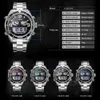 CWP 2021 Sinobi Men Watch Fashion Quartz Sports Klockor Rostfritt Stål Mens Top Brand Luxury Business Vattentät handled