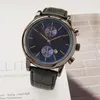 Mens kijkt naar topmerk luxe baas beroemde horloges mode casual lederen mannen horloges quartz horlogeklok heren relogio masculino drop