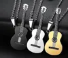 Personnalité créative de style européen et américain Guitare Pendentif masculin et féminin Collier en acier titane7818202