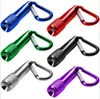 Mini Keychain Flashlight Aluminum Alloy Led Torch with Carabiner Ring Keyrings Key Chain Outdoor flashlights lamp