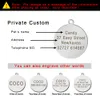 Stainless Steel Personalized Dog ID Tag Dog Accessories Metal Customized Round Pet ID Tags Plate Pet 8 Colors224L