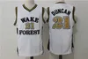 NCAA College Tim Duncan Jerseys 21 Wake Forest Demon Deacons Basketball Chris Paul Jerseys 3 University Stitched Team Yellow Black White