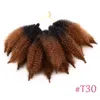 Afro crépus tresses Crochet cheveux bouclés 5 couleurs torsion sénégalaise synthétique tressage extension de cheveux pour les femmes 8 pouces 14 racines