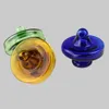 Universal Colored Glass Smoke UFO Carb Cap Dome do kwarców Banger Paznokcie Rury wodne, platformy oleju DAB