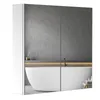 Wall Mount Storage Cabinet Mirror Double Door Stainless Steel Bathroom Cupboard8705036