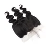 Capelli vergini brasiliani 13X6 Frontale in pizzo Onda del corpo Orecchio a orecchio Capelli umani pre pizzicati 13 da 6 frontali 10-24 pollici