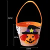Cesta de Halloween festa de máscaras Não-tecido pano Saco fantasma crânio impressão saco de armazenamento crianças Candy Basket bolsa LJJA3048