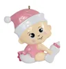 Maxora Gepersonaliseerde Leuke Jongen Meisje Baby's Eerste Kerst Ornament Schrijf Eigen Naam Als Ambachtelijke Souvenir Voor Geboorte Baby Eerste Geschenken