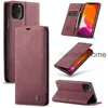 Caseme Magnetic Leather Cover Fodral Korthållare Slot för Samsung A32 A42 A52 A72 5G A31 A41 A51 A71 A10 A20 A30 A40 A50 M30 M31