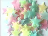 100 pcs 3D stars glow in the dark Luminous on Wall Stickers for Kids Room living Decal Home Decoration poster