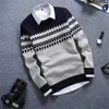 social cotton thin men pullover sweaters casual crocheted striped knitted sweater men masculino jersey clothes1