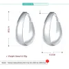 Silver Stage women actor exaggerated smooth earrings Round Earrings Hoops Circle Rings Women Ear Ring Female Trendy Jewelry