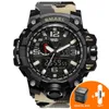 SMAEL 2020 Orange Camouflage Military Watches Brand Watch Digital LED Wristwatch Sport 1545B Mens Watch LuxuryClock Men Military A303J
