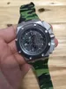 Strap Top Rubber Casual Relógio de pulso 44mm Esportes Homens Mens Watch Relógios