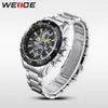 Weide New Fashion Men Sport Watch Top Luxury Brand Full Steel Strap Military Analog Digital Causal Clocks Man Relogio Masculino