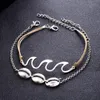 Shell Wave Anklets Foot Chain Multilayer Silver Shell Anklet Bracelet Beach Anklet Fashion Jewelry for Women Will and Sandy