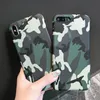 Fundas de teléfono Cool Army Camo Camuflaje para iPhone X XS XR XS Max 6 6S 7 8 Plus X Funda de TPU suave de cuero verde militar a la moda