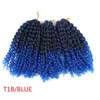 LANS 8 pulgadas cortas Marybob Crochet Hair Afro Kinky Curly Synthetic Hair Extensions LS05