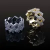 Iced Out Diamond Ring Men Hip Hop Jewelry Bling CZ Stone Hiphop Gold Rings Designer Mens Wedding Jewellery4933602