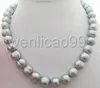 18 inch large 10-11mm Natural South Sea baroque gray pearl necklace