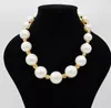 Big Round Pearl Crystal Simple Choker Necklaces For Women Girl Elegant Short Clavicle Party Club Jewelry