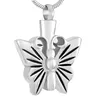 IJD9276 farfalla in acciaio inossidabile per cenere Memorial Urn Fashion Necklace Cremation Feepomenta