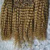 4B 4C Afro Kinky Cabelo Cabelo Em Extensões de Cabelo Humano 8 Peças 100g / Set Clipe em Extensões de Cabelo Humano