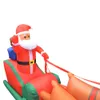 Juldekorationer 210cm jätte uppblåsbara Santa Claus Double Deer Sleigh Led Light Outdoor