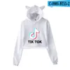 Women's Hoodies Sweatshirts Tik Tok Bluza Kpop Spring Autumn Hoodie Women Kawaii Sudaderas Pullovers Cute Casual Full Sleeve Solid Bluzy