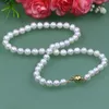 Charming 7-8mm White round Freshwater cultured pearl necklace 45cm fashion jewelry 2pc/lot