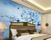 2019 neue schöne blaue Schneeflocken-Hirsch-Mode-Mondlicht-Wohnzimmer-TV-Hintergrund HD Superior Interior Dekorationen 3D-Tapete
