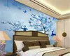 2019 nieuwe mooie blauwe sneeuwvlok herten mode maanlicht woonkamer tv achtergrond HD superieure interieur decoraties 3d wallpaper