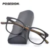 Montature per occhiali da vista in legno vintage all'ingrosso-Posesion in legno retrò da uomo da donna montatura per occhiali da vista con lenti trasparenti