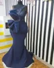 2019 Aso Ebi Arabic Navy Blue Cheap Evening Dresses Lace Beaded Mermaid Prom Dresses Sexy Formal Party Second Reception Gowns Dresses