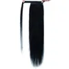 140g 10 "-22" Maskin gjord remy hår Magic Wrap runt hästsvansklipp i 100% Human Hair Extensions Horsetail Stragiht