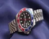 Mens Watches Wristwatch Blue Red Ceramic Bezel rostfritt stål Pepsi Titta på automatisk rörelse Limited Watch 40mm Diameter New Luxu263y