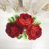 Tapijten Hoge Kwaliteit 3 ​​Slitless Rose Art Rug Slaapkamer / nachtkastje Red Flower Carpet Neffen Parlor Woonkamer Bad Mats1