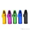 Newest Colorful Metal Snuff Bullet Shape Smoking Pipe Nose Aluminium Alloy Innovative Design Portable Multi Style DHL Free