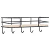 Porte-rangement en métal Suspension murale Nordic Wrough Fer Organiseur Porte-organisateur avec clé Crochet Accueil Art Art Décoratif Cuisine Décorative Étagères