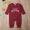 Enfants Vêtements Bébé Lettre Imprimé Barboteuses Garçons Filles À Manches Longues Combinaisons Printemps Automne Chaud Onesies Pantalon Infant Boutique Vêtements CYP618