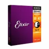 1 مجموعة Elixir Nanoweb 11002 80/20 سلاسل جيتار صوتي برونزي مضاد للصدأ 10-47