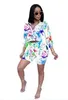 Tacksuit Mujeres Summer Soprtswear Rainbow Rayas Rayas Dos piezas Conjuntos de deportes impresos digitales Gradiente de cremallera al aire libre 2pcs / Set Outfits B5107