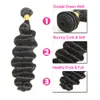 Indian Loose Deep Curly Remy Human Hairs 3 4 Bunds Rabake Brasilianska peruanska malaysiska råa Indien Deepwave Hårförlängningar Super84332707