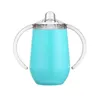 10oz Baby Sippy Cup 16 Colors Stainless Steel Kids Tumbler Duallayer Heat Insulation Leak Proof Infant Water Milk Bottle with Han8621444