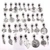 160pcs Antique Silver Mixed Flowers Trees leaves Charms Pendants For Jewelry Making Bracelet Necklace DIY Accessories