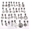 160 stks antieke zilveren gemengde bloemen bomen bladeren charmes hangers voor sieraden maken armband ketting diy accessoires